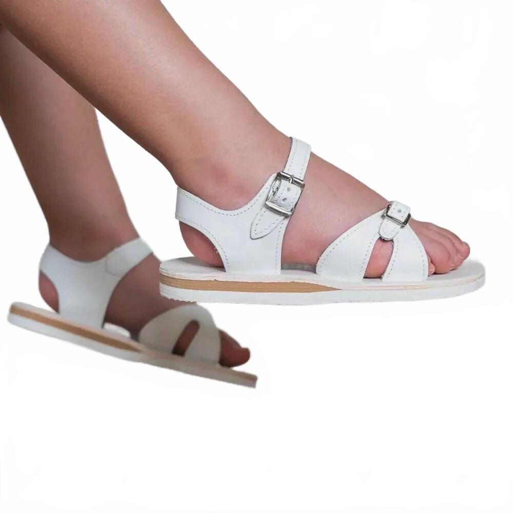 NEW ZIMMERMANN girl's amelia open toe sandal in white